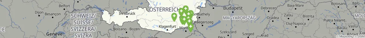 Kartenansicht für Apotheken-Notdienste in Steiermark